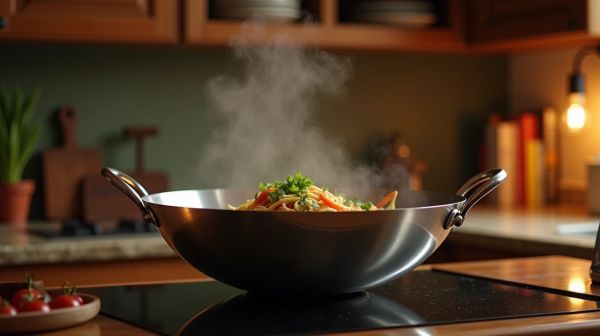 Un wok en inox pour une cuisson saine et durable